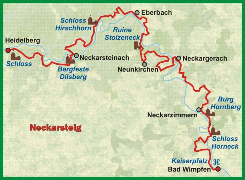 Natur Und Neckarblick Bei Heidelberg Hirschhorn Eksteriør bilde