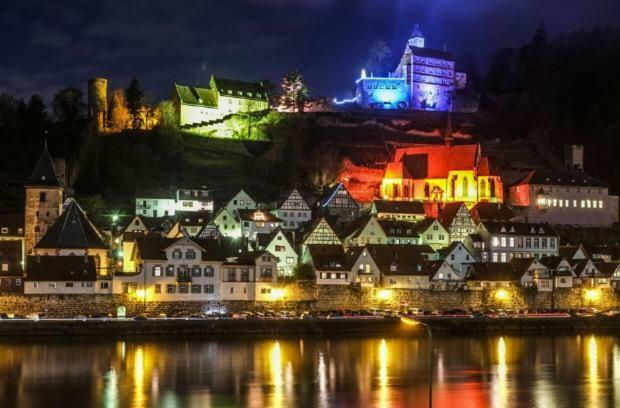 Natur Und Neckarblick Bei Heidelberg Hirschhorn Eksteriør bilde